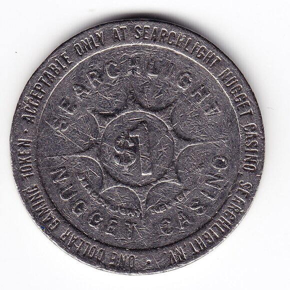 1980 Searchlight Nugget Casino Searchlight, Nevada $1 Gaming Token (b18) - Picture 1 of 2